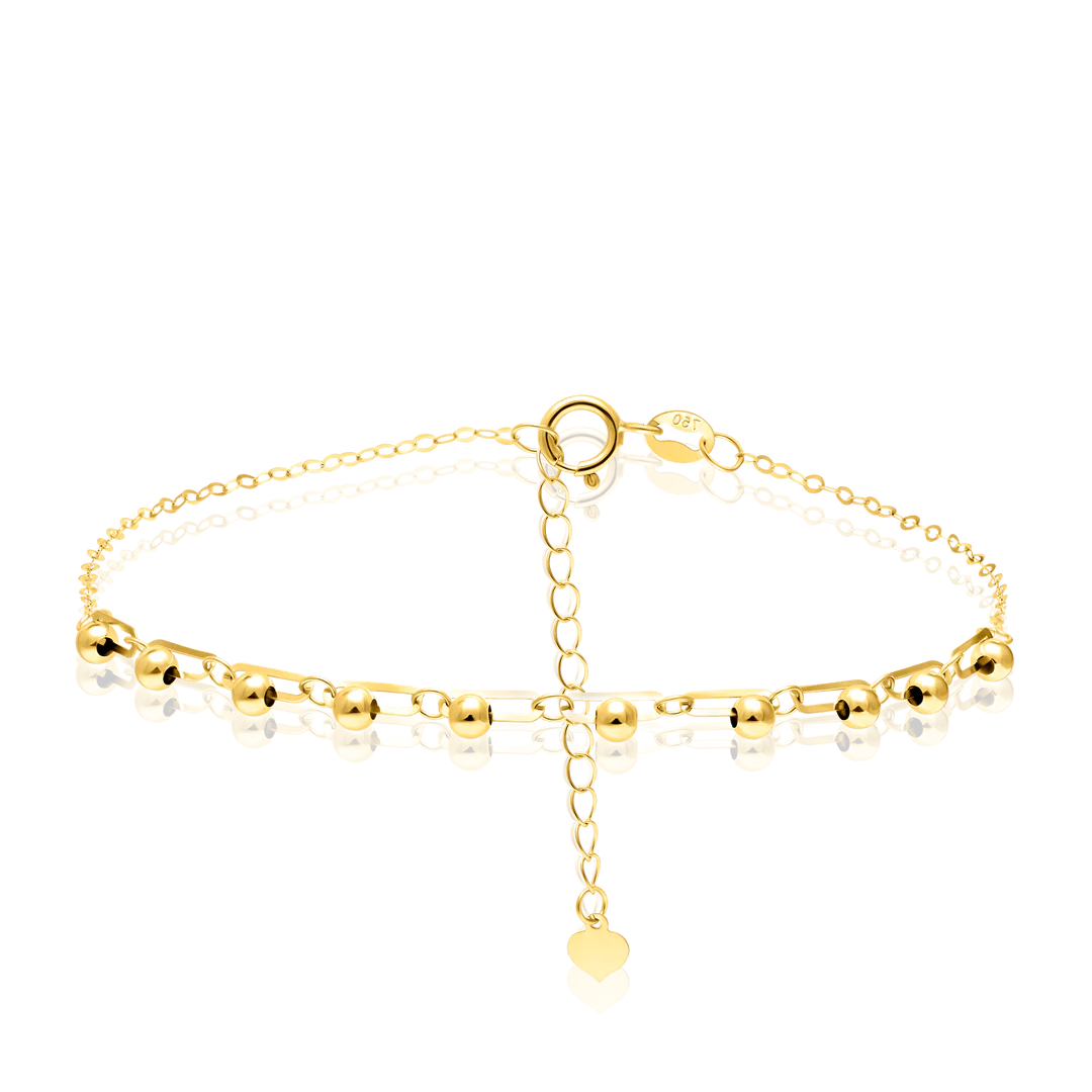 Real Gold Linked Seed Bracelet