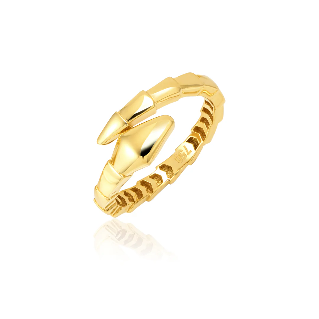 Real Gold Elegant Snake Ring (18K)